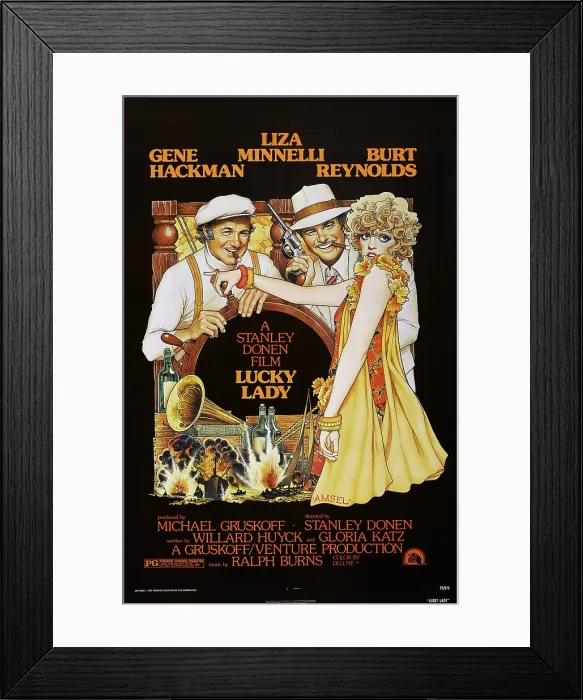 Framed Print : LUCKY LADY, l-r: Gene Hackman, Burt Reynolds, Liza Minnelli on poster art, 1975, TM and Copyright 20th Century Fox Film Corp. All rights reserved. / courtesy Everett Collection Framed Print : LUCKY LADY, l-r: Gene Hackman, Burt Reynolds, Liza Minnelli on poster art, 1975, TM and Copyright 20th Century Fox Film Corp. All rights reserved. / courtesy Everett Collection