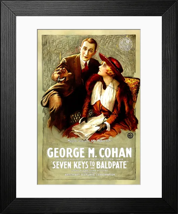 Framed Print : SEVEN KEYS TO BALDPATE, l-r: George M. Cohan, Anna Q. Nilsson, 1917 Framed Print : SEVEN KEYS TO BALDPATE, l-r: George M. Cohan, Anna Q. Nilsson, 1917