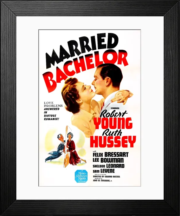 Framed Print : MARRIED BACHELOR, US poster, Ruth Hussey, Robert Young, 1941 Framed Print : MARRIED BACHELOR, US poster, Ruth Hussey, Robert Young, 1941