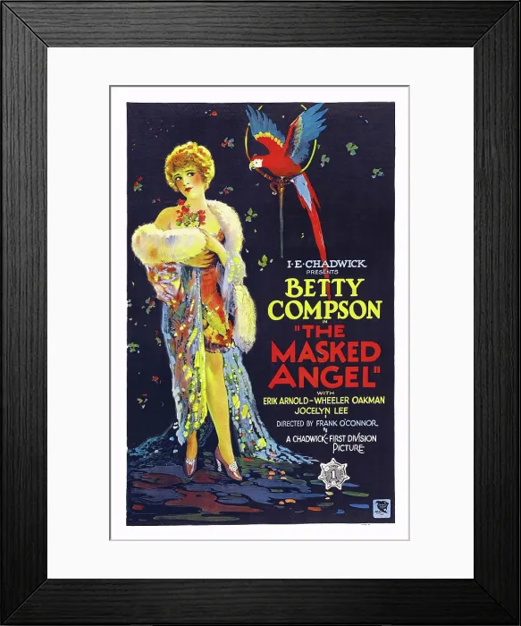 Framed Print : THE MASKED ANGEL, US poster, Betty Compson, 1928 Framed Print : THE MASKED ANGEL, US poster, Betty Compson, 1928