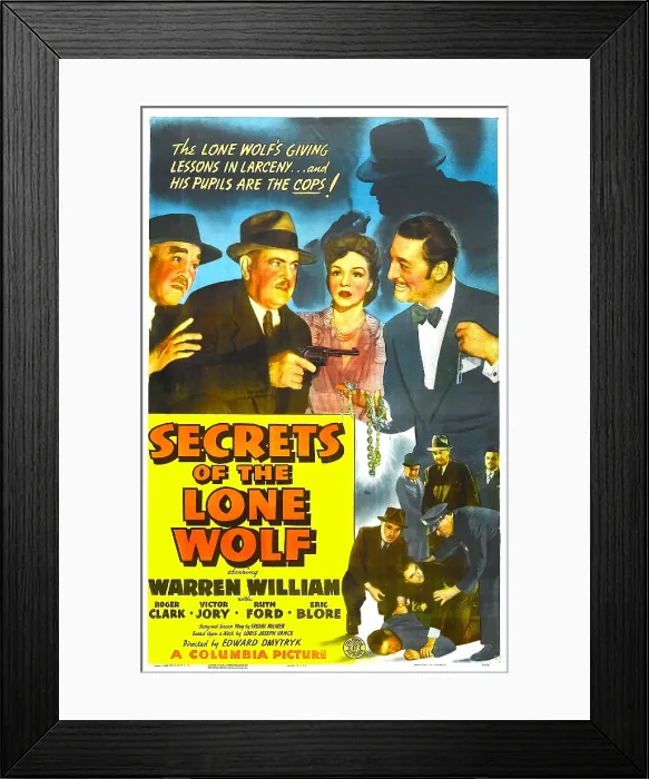 Framed Print : SECRETS OF THE LONE WOLF, US poster, 2nd from top left: Fred Kelsey, Ruth Ford, Warren William, 1941 Framed Print : SECRETS OF THE LONE WOLF, US poster, 2nd from top left: Fred Kelsey, Ruth Ford, Warren William, 1941