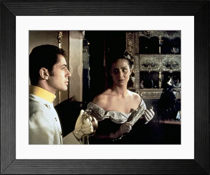 Framed Print : SENSO, from left: Farley Granger, Alida Valli, 1954 Framed Print : SENSO, from left: Farley Granger, Alida Valli, 1954