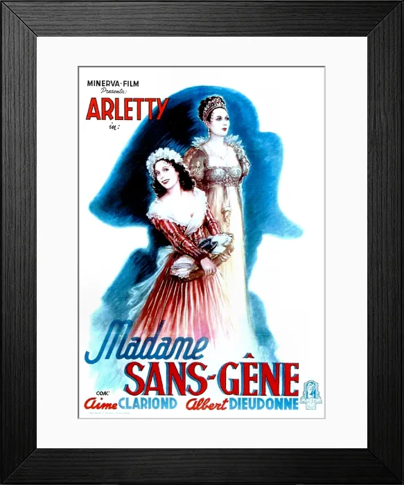 Framed Print : MADAME, (aka MADAME SANS-GENE), French poster, Arletty, 1941 Framed Print : MADAME, (aka MADAME SANS-GENE), French poster, Arletty, 1941