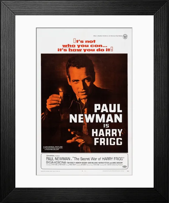 Framed Print : THE SECRET WAR OF HARRY FRIGG, US poster art, Paul Newman, 1968 Framed Print : THE SECRET WAR OF HARRY FRIGG, US poster art, Paul Newman, 1968