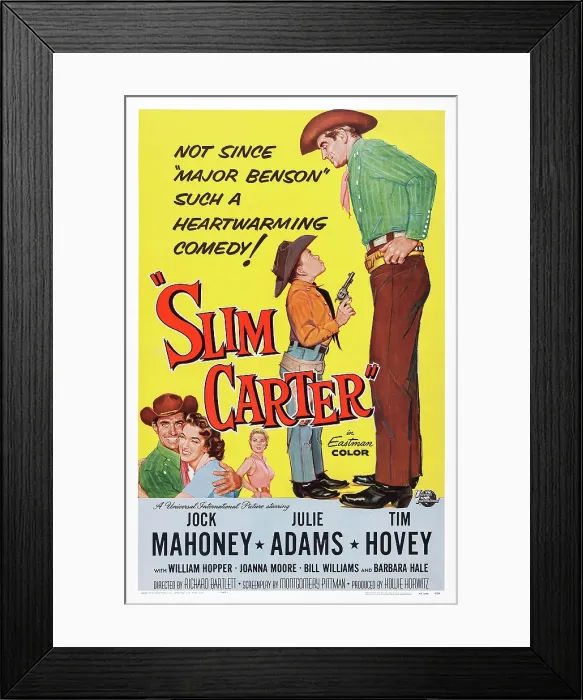 Framed Print : SLIM CARTER, US poster art, from bottom right: Jock Mahoney, Julie Adams, Joanna Moore, Tim Hovey, Jock Mahoney, 1957 Framed Print : SLIM CARTER, US poster art, from bottom right: Jock Mahoney, Julie Adams, Joanna Moore, Tim Hovey, Jock Mahoney, 1957