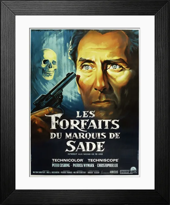 Framed Print : THE SKULL, French poster, Peter Cushing, 1965