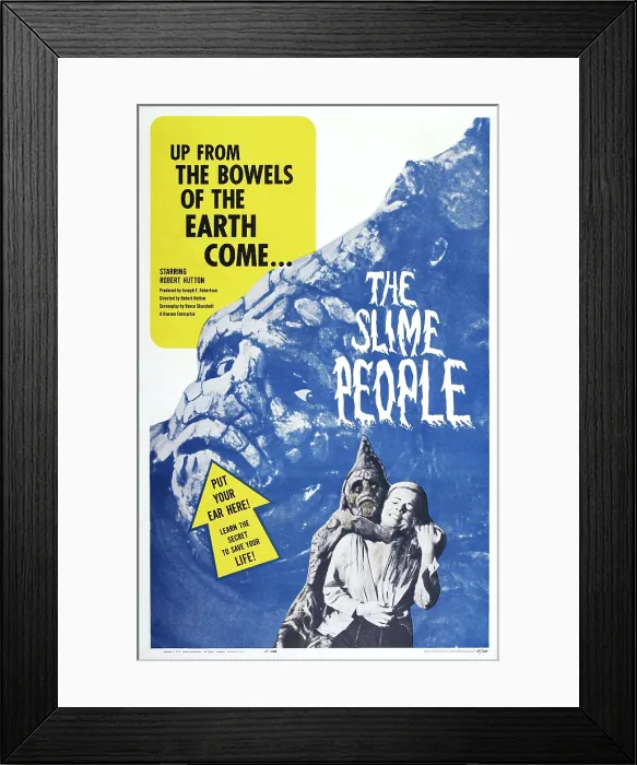 Framed Print : THE SLIME PEOPLE, US poster art, right: Judee Morton, 1963 Framed Print : THE SLIME PEOPLE, US poster art, right: Judee Morton, 1963