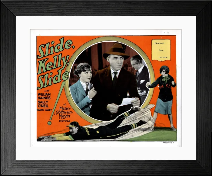 Framed Print : SLIDE, KELLY, SLIDE, William Haines, (bottom), Sally O'Neil, (left and right), Harry Carey, Sr. (center right), 1927