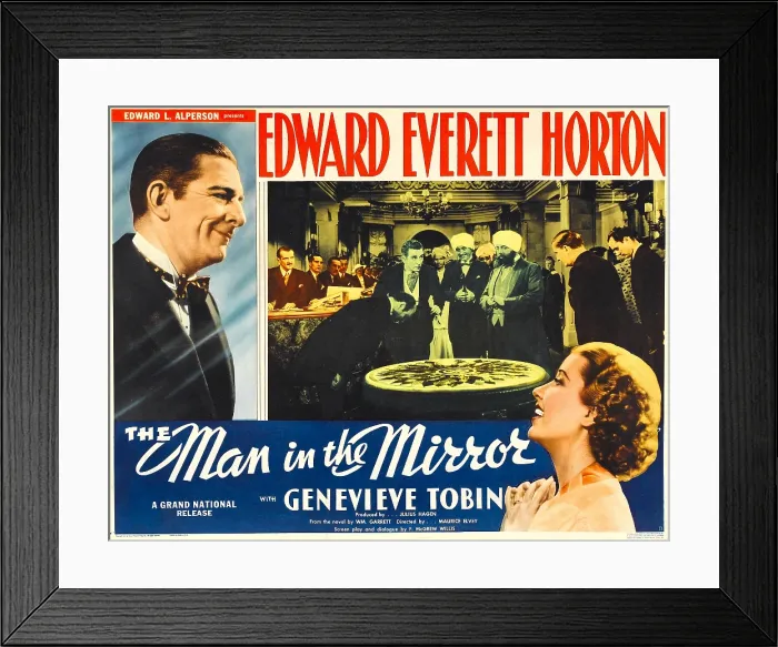 Framed Print : THE MAN IN THE MIRROR, top left: Edward Everett Horton, bottom right: Genevieve Tobin, 1936