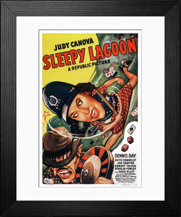 Framed Print : SLEEPY LAGOON, US poster art, Judy Canova, 1943