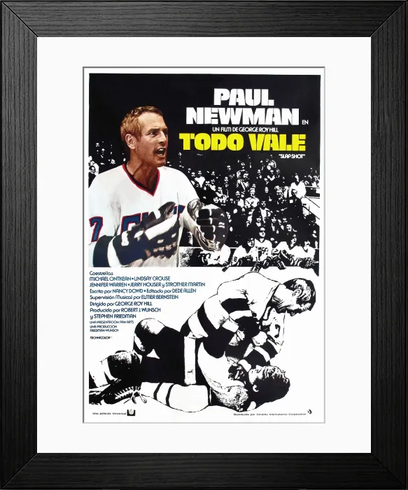 Framed Print : SLAP SHOT, (aka TODO VALE), Paul Newman, 1977