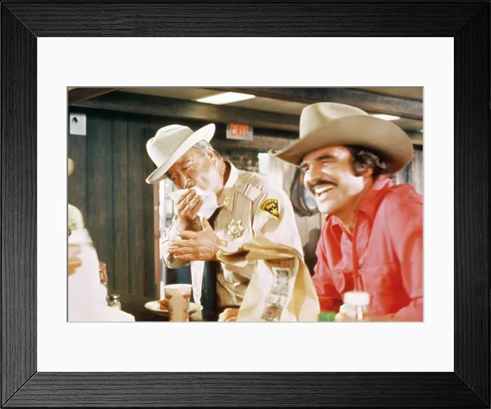 Framed Print : SMOKEY AND THE BANDIT, Jackie Gleason, Burt Reynolds, 1977
