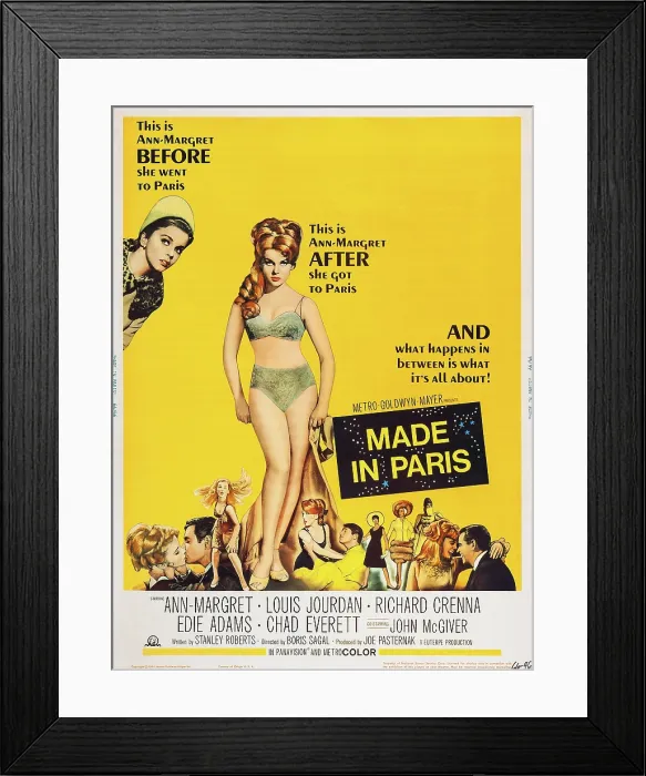 Framed Print : MADE IN PARIS, Ann-Margret, 1966