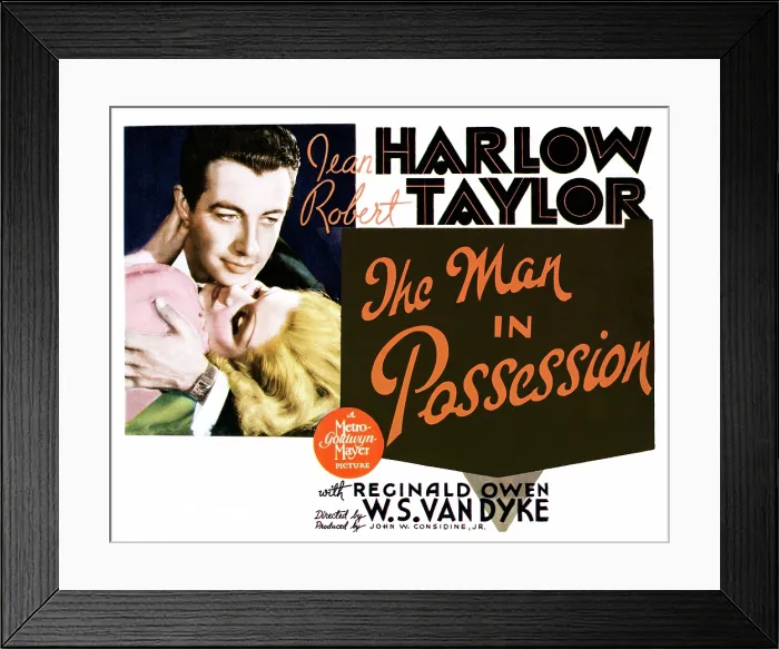 Framed Print : PERSONAL PROPERTY, (aka THE MAN IN POSSESSION), Jean Harlow, Robert Taylor, lobbycard, 1937 Framed Print : PERSONAL PROPERTY, (aka THE MAN IN POSSESSION), Jean Harlow, Robert Taylor, lobbycard, 1937