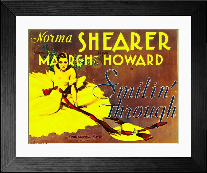 Framed Print : SMILIN THROUGH, Norma Shearer, 1932