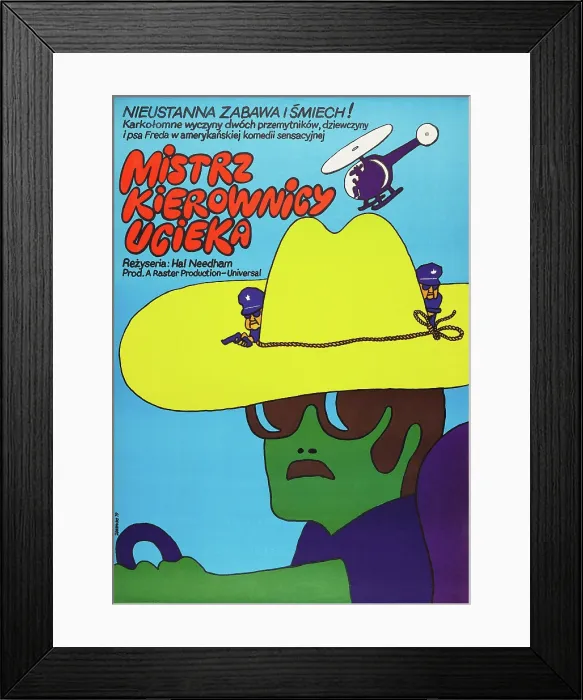 Framed Print : SMOKEY AND THE BANDIT, (aka MISTRZ KIEROWNICY UCIEKA), Polish poster, 1977