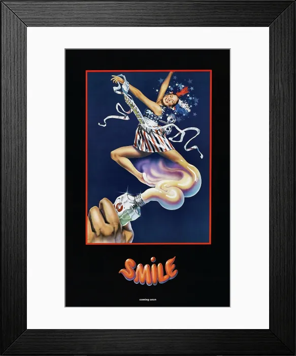 Framed Print : SMILE, US advance poster, Marie Curry, 1975
