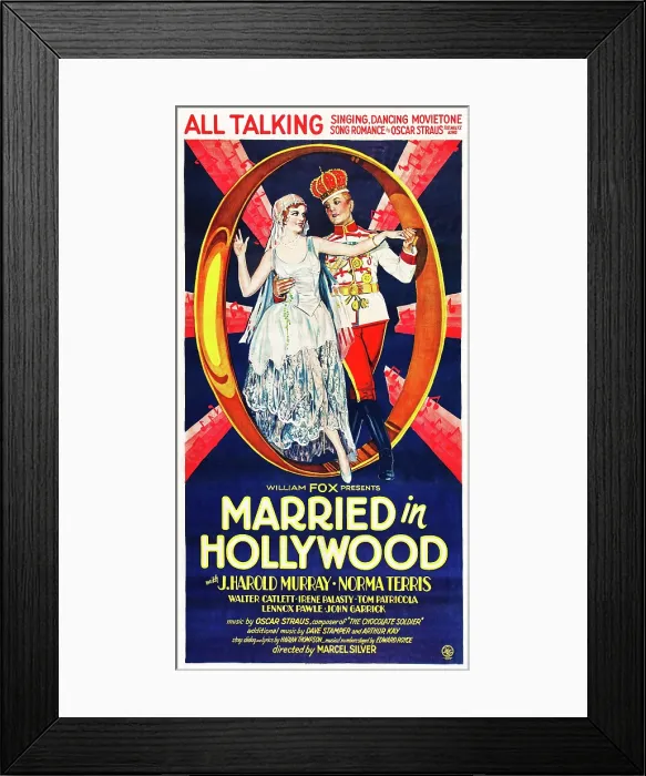 Framed Print : MARRIED IN HOLLYWOOD, l-r: Norma Terris, J. Harold Murray on poster art, 1929, TM and Copyright 20th Century Fox Film Corp. All rights reserved. / courtesy Everett Collection