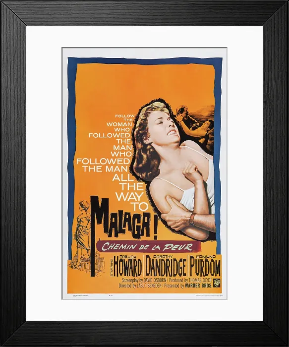Framed Print : MALAGA!, Dorothy Dandridge on poster art, 1962 Framed Print : MALAGA!, Dorothy Dandridge on poster art, 1962
