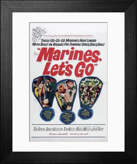 Framed Print : MARINES, LET'S GO, US poster, 1961, TM & Copyright 20th Century Fox Film Corp. / courtesy Everett Collection