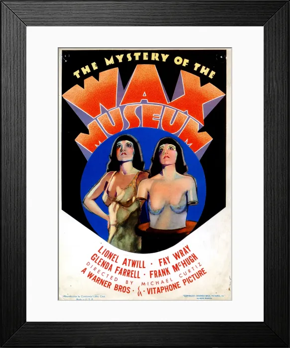 Framed Print : MYSTERY OF THE WAX MUSEUM, Joan Gale, with her wax effigy, 1933