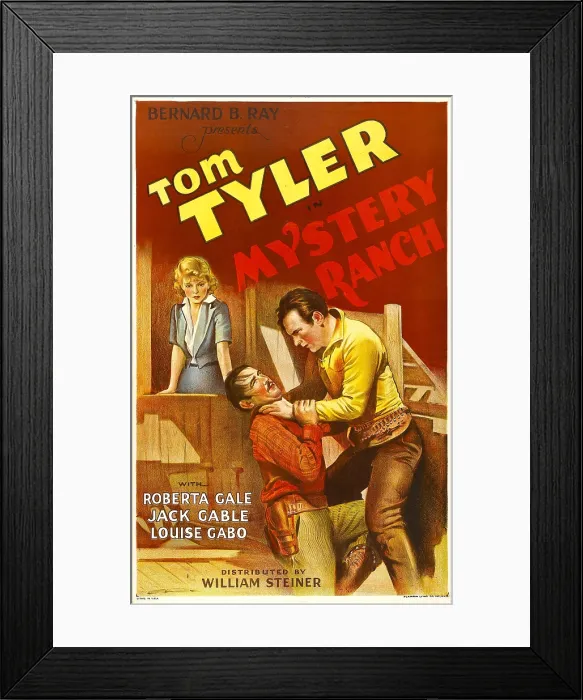 Framed Print : MYSTERY RANCH, foreground right: Tom Tyler, 1934 Framed Print : MYSTERY RANCH, foreground right: Tom Tyler, 1934