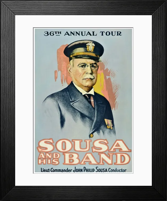 Framed Print : SOUSA AND HIS BAND, John Philip Sousa, 1901 Framed Print : SOUSA AND HIS BAND, John Philip Sousa, 1901