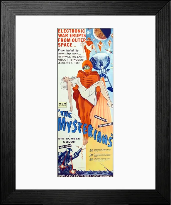 Framed Print : THE MYSTERIANS, insert poster art, 1957