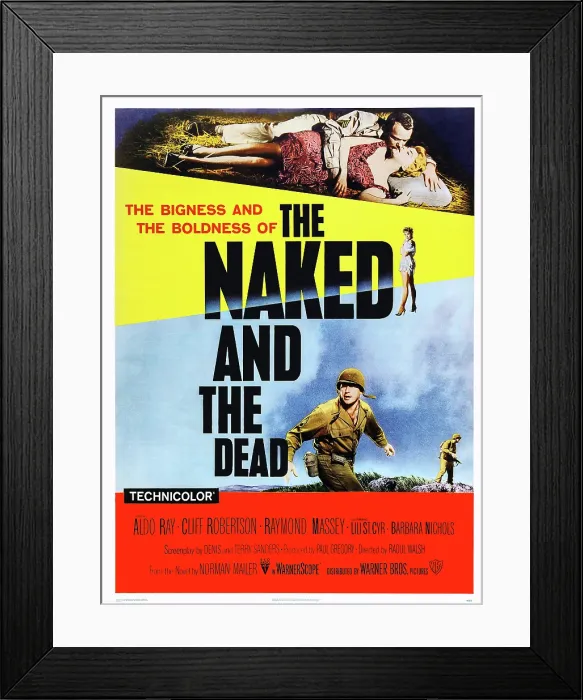Framed Print : THE NAKED AND THE DEAD, US poster art, top from left: Aldo Ray, Barbara Nichols; below: Lili St. Cyr; bottom: Cliff Robertson, 1958 Framed Print : THE NAKED AND THE DEAD, US poster art, top from left: Aldo Ray, Barbara Nichols; below: Lili St. Cyr; bottom: Cliff Robertson, 1958