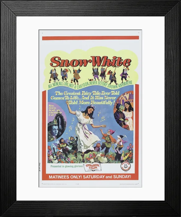 Framed Print : SNOW WHITE, US poster, 1965 Framed Print : SNOW WHITE, US poster, 1965