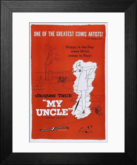 Framed Print : MY UNCLE, (aka MON ONCLE), poster art, 1958 Framed Print : MY UNCLE, (aka MON ONCLE), poster art, 1958