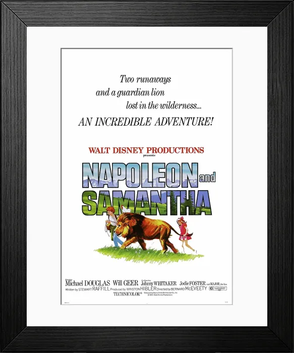 Framed Print : NAPOLEON AND SAMANTHA, US poster art, from left: Johnny Whitaker, Jodie Foster, 1972 Framed Print : NAPOLEON AND SAMANTHA, US poster art, from left: Johnny Whitaker, Jodie Foster, 1972