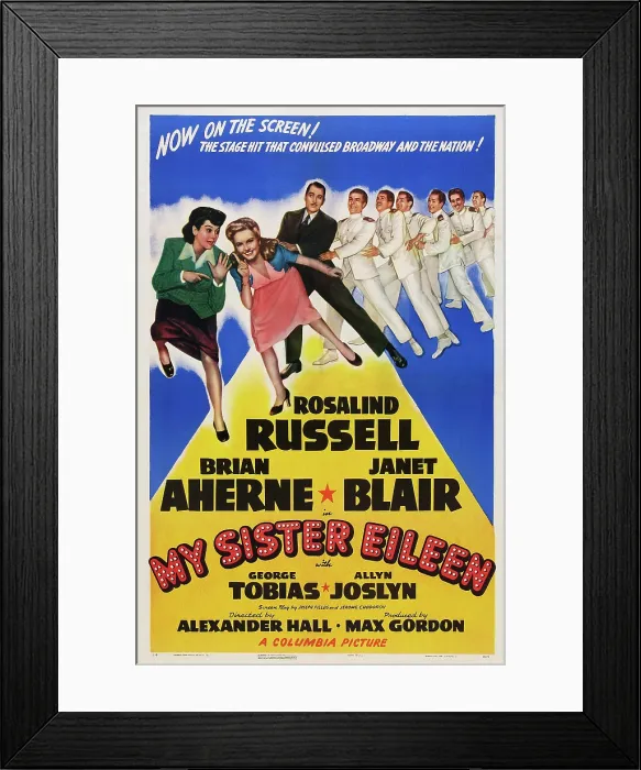 Framed Print : MY SISTER EILEEN, US poster, from left: Rosalind Russell, Janet Blair, Brian Aherne, 1942 Framed Print : MY SISTER EILEEN, US poster, from left: Rosalind Russell, Janet Blair, Brian Aherne, 1942