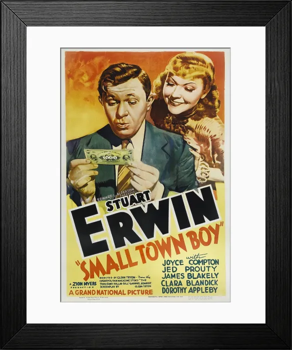 Framed Print : SMALL TOWN BOY, from left: Stuart Erwin, Joyce Compton, 1937 Framed Print : SMALL TOWN BOY, from left: Stuart Erwin, Joyce Compton, 1937
