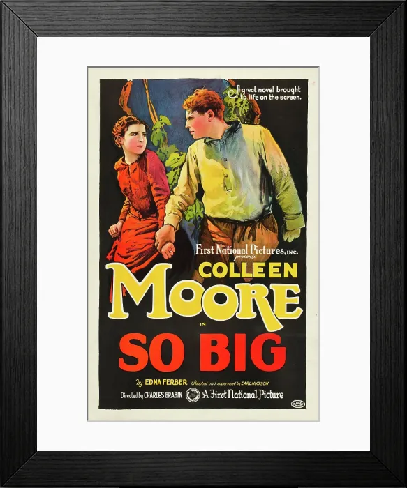 Framed Print : SO BIG, l-r: Colleen Moore, Joseph De Grasse on poster art, 1924