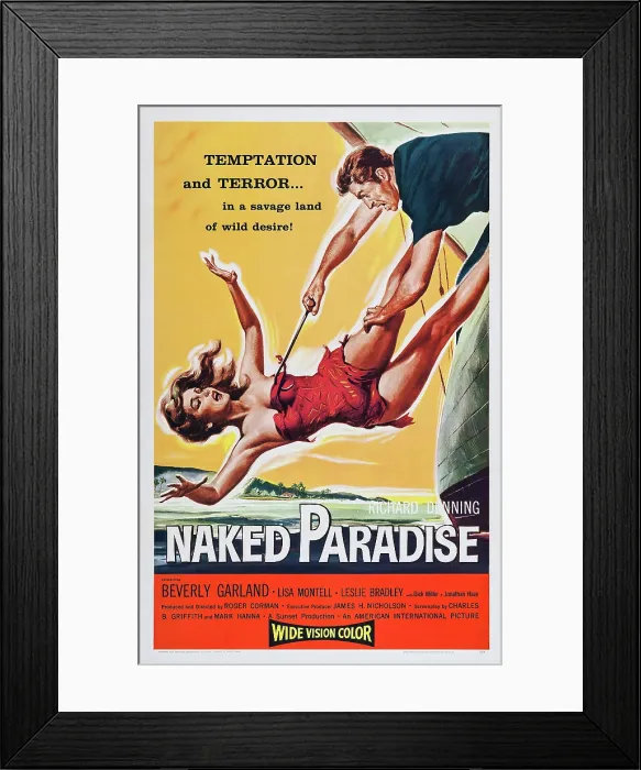 Framed Print : NAKED PARADISE, (aka THUNDER OVER HAWAII), US poster, 1957