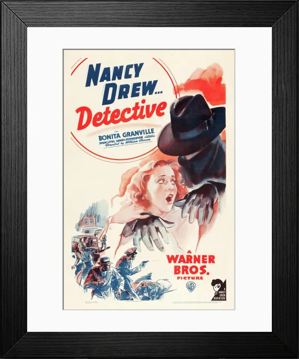 Framed Print : NANCY DREW: DETECTIVE, Bonita Granville on poster art, 1938 Framed Print : NANCY DREW: DETECTIVE, Bonita Granville on poster art, 1938