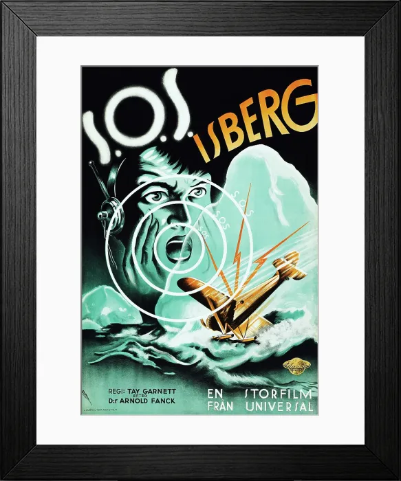 Framed Print : S.O.S. ICEBERG, (aka S.O.S. ISBERG), Swedish poster art, 1933 Framed Print : S.O.S. ICEBERG, (aka S.O.S. ISBERG), Swedish poster art, 1933