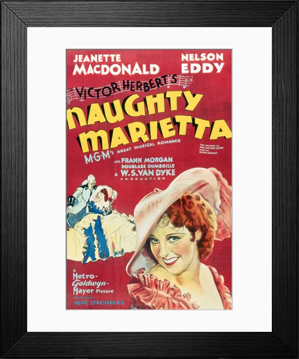 Framed Print : NAUGHTY MARIETTA, US poster art, Jeanette MacDonald, 1935