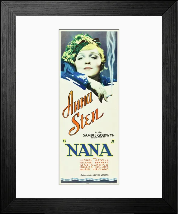 Framed Print : NANA, Anna Sten on insert poster, 1934 Framed Print : NANA, Anna Sten on insert poster, 1934