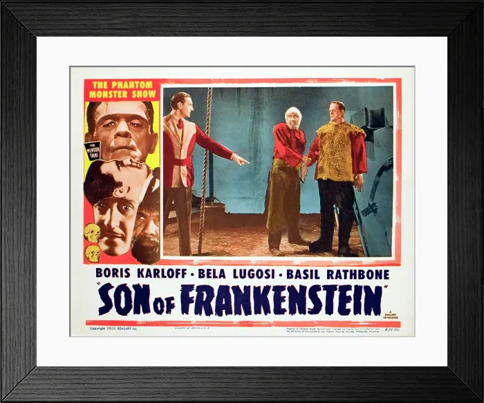 Framed Print : SON OF FRANKENSTEIN, Basil Rathbone, Bela Lugosi, Boris Karloff, 1939