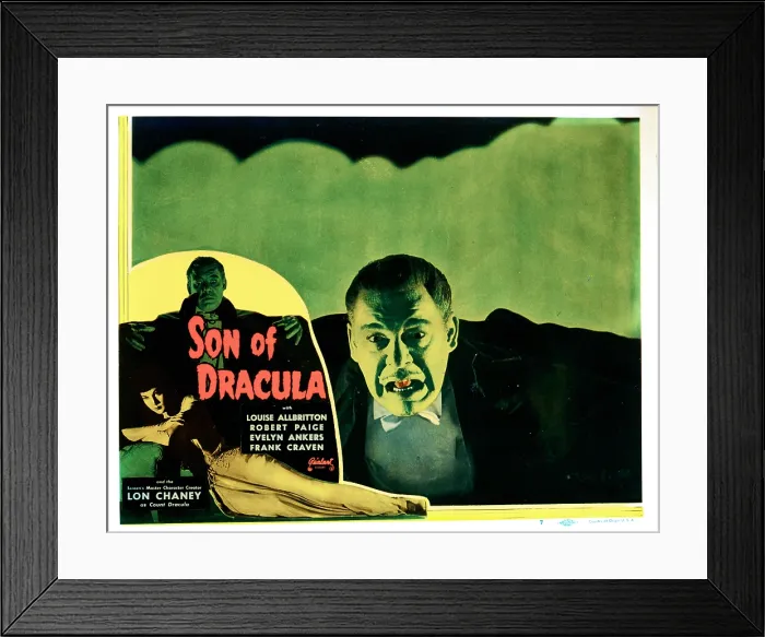 Framed Print : SON OF DRACULA, Lon Chaney, Jr. inset: Louise Allbritton), 1943 Framed Print : SON OF DRACULA, Lon Chaney, Jr. inset: Louise Allbritton), 1943