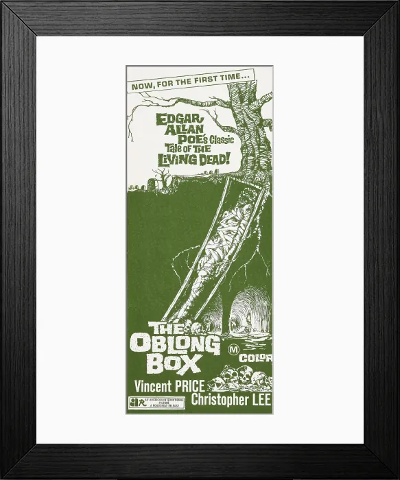 Framed Print : THE OBLONG BOX, insert poster, 1969