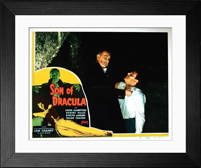 Framed Print : SON OF DRACULA, Robert Paige, Lon Chaney Jr. 1943 Framed Print : SON OF DRACULA, Robert Paige, Lon Chaney Jr. 1943