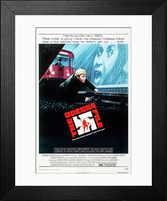 Framed Print : THE ODESSA FILE, US poster, Jon Voight (front), 1974