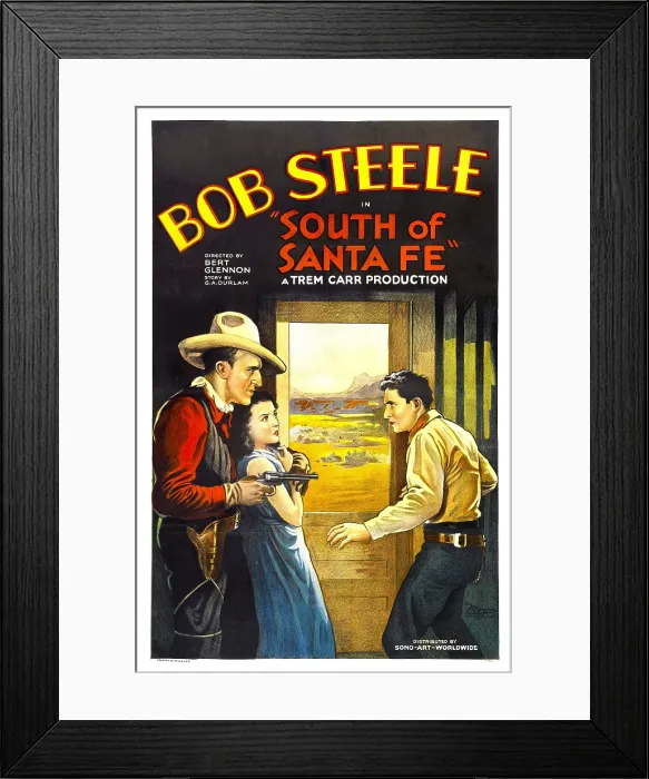 Framed Print : SOUTH OF SANTA FE, center: Janis Elliott, far right: Bob Steele, 1932