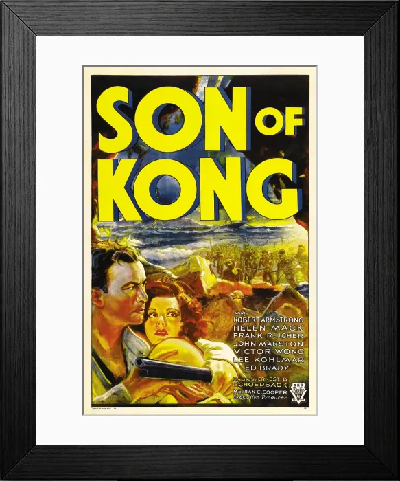 Framed Print : THE SON OF KONG, poster art, from left: Robert Armstrong, Helen Mack, 1933 Framed Print : THE SON OF KONG, poster art, from left: Robert Armstrong, Helen Mack, 1933