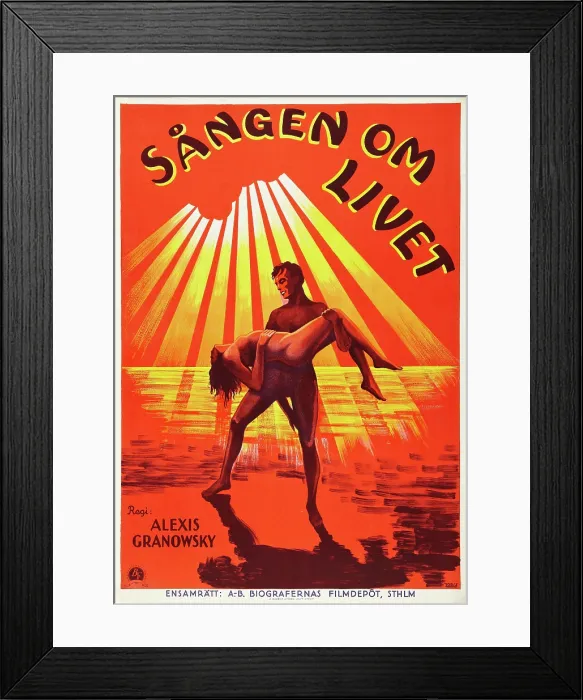 Framed Print : SONG OF LIFE, (aka SANGEN OM LIVET), Swedish poster art, 1931