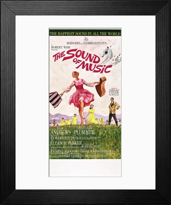 Framed Print : THE SOUND OF MUSIC, Australian poster, Julie Andrews, Christopher Plummer (far right), 1965. TM and Copyright 20th Century-Fox Film Corp. courtesy Everett Collection Framed Print : THE SOUND OF MUSIC, Australian poster, Julie Andrews, Christopher Plummer (far right), 1965. TM and Copyright 20th Century-Fox Film Corp. courtesy Everett Collection