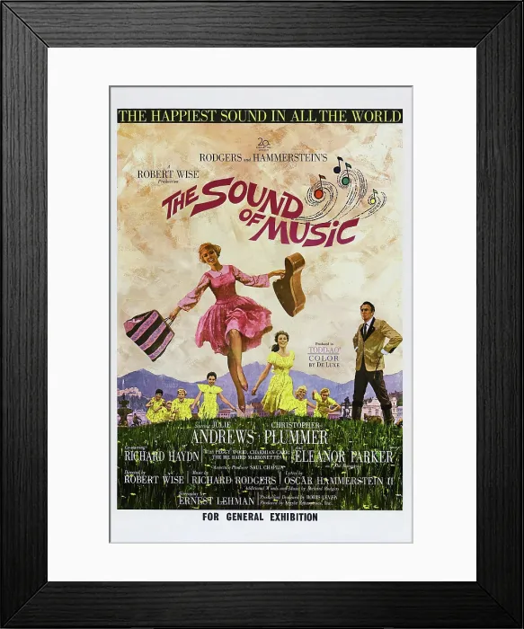 Framed Print : THE SOUND OF MUSIC, Australian poster, Julie Andrews, Christopher Plummer (far right), 1965. TM and Copyright 20th Century-Fox Film Corp. courtesy Everett Collection